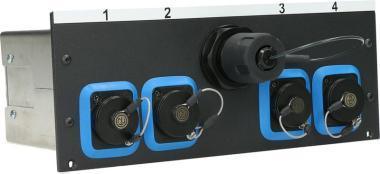 Klotz SmartBeam OCTO és 4x opticalCON DUO - 42 TE MIS száloptikai elosztó - single-mode