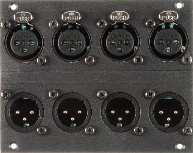 Klotz 4/4 kanál XLR 3p modul - 21 HP pro MIS, 16 kanál