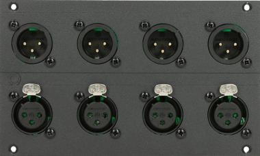 Klotz MIS XLR modul 4/4 kanál, 28 HP, 12 kanál rácshálóhoz