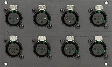 Klotz 8 csatornás XLR 3p mama modul - 28 HP 19