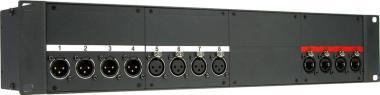 Klotz UMS 19 výstupní box, 4 x etherCON, 4 x XLR 3p, powerCON výstup
