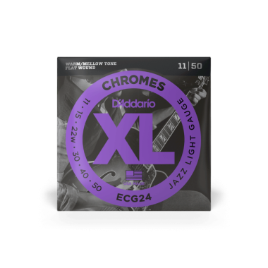 D'Addario ECG24 Chromes Flat Wound 11-50 elektromos gitárhúr szett