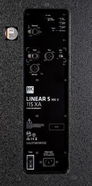 HK Audio LINEAR 5 MK II 115 XA aktív hangfal, 1200W bi-amp, 1x 15″/1″, 70°x50° CD-kürt, 31°, DSP out, DSP CONTROL Win/macOS