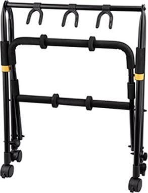 Hercules GS523B PLUS Gitárállvány három gitár részére, kerekekkel