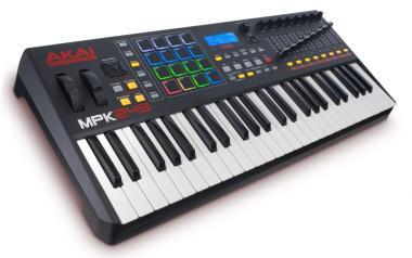 Akai Pro MPK249 USB/MIDI vezérlő, 49 Aftertouch közepes. súly. billentyű, 12 MPC-stílusú Pad