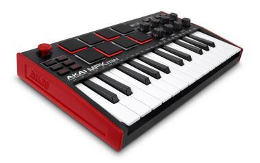 Akai Pro MPK mini mk3 USB/MIDI vezérlő, 25 billentyű, 8 RGB pad, OLED kijelző, joystick, sustain inp