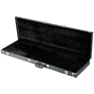 RockCase RC 10605 B/SB Keménytok elektromos basszusgitárhoz, fekete Tolex, bársony bélés, tartozéktartó rekesz