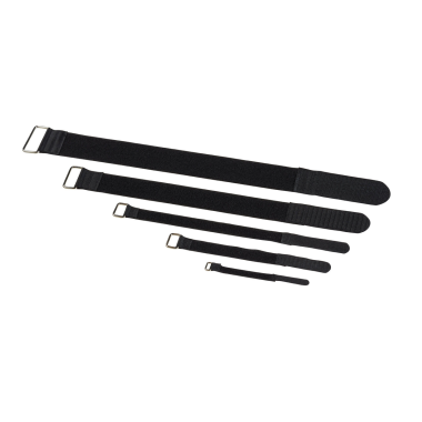 RockBoard RBO CAB TIE 300 B Kábelkötegelők, újrahasználható, fekete, 10 db, közepes, fémgyűrű, Hook & Loop
