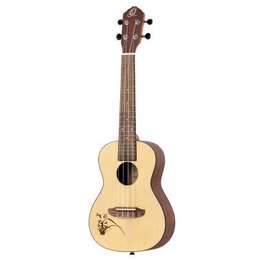 Ortega koncertní ukulele Bonfire, 4 struny, levá ruka, dřevo luis/sapele, přírodní
