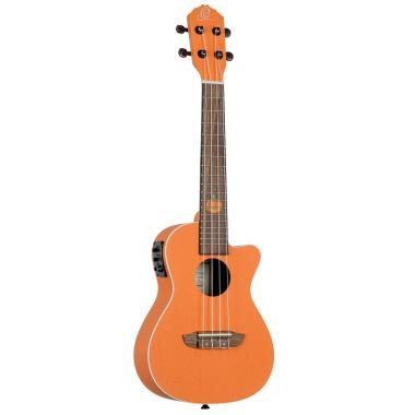 Ortega koncertní ukulele, předzesilovač, 4 struny, oranžová barva