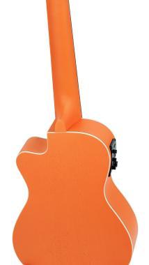 Ortega RUHWCE Egyedi Készítésű Sorozat Halloween Kiadás Koncert Előerősítős Ukulele 4 Húros - Tök Narancs