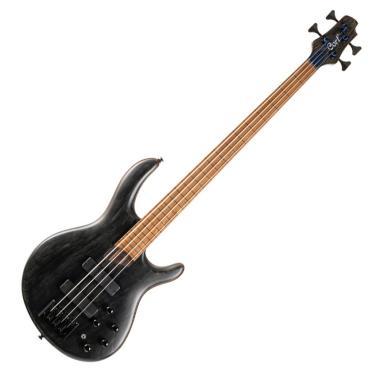 Cort elektrická basa, bezpražcová, Bartolini předzesilovač, černá