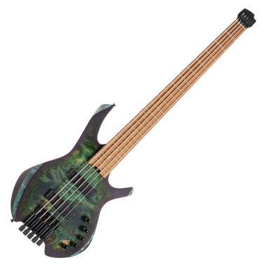 Cort elektrická basgitara, 5 strun, Bartolini snímače, bezhlavá, hvězdný prach