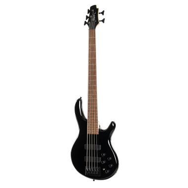 Cort Co-C5-Deluxe-BK Cort elektromos basszusgitár, Markbass Preamp, öthúros, fekete
