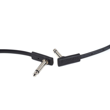 RockBoard RBO CAB PC F 10 BLK Lapos Patch Kábel, Extra Lapos Kialakítás, Szögletes Dugók, 10 cm