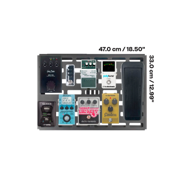 RockBoard RBO B 4.1 QUAD C Pedálboard repülőtokkal, deformációálló alumínium, 7-12 pedálhoz