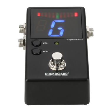 RockBoard RBO E ST 01 V2 Kromatikus pedálhangoló, LED kijelző, True Bypass, Hangolási funkció