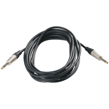 RockCable RCL 30206 D6 Hangszerkábel, egyenes TS, 6 m, aranyozott csúcs, fekete