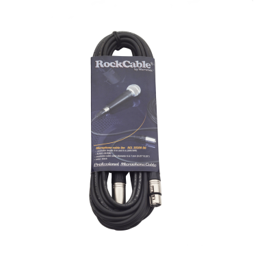RockCable RCL 30309 D6 Mikrofonkábel, XLR férfi-női, 9m, tartós, fekete