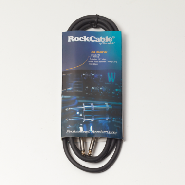 RockCable RCL 30402 D7 Hangszórókábel, Egyenes TS 6.3 mm, 2m Hossz, Aranyozott Vég