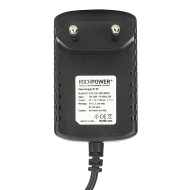 RockPower RP NT 50 EU Tápegység Kombó Csomag, 9V DC, 1.300 mA, 5 kimenet, EU Dugó