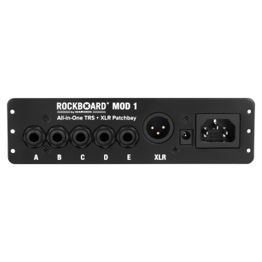 RockBoard Patchbay, TRS a XLR, IEC a Barrel konektory