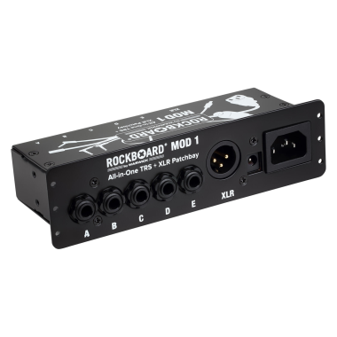 RockBoard RBO B MOD 1 V2 Egységes Patchbay, TRS & XLR, IEC & Barrel Kapcsolatok