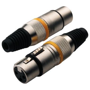 RockCable XLR ženský konektor, kovová čepička, odolný, snadná montáž