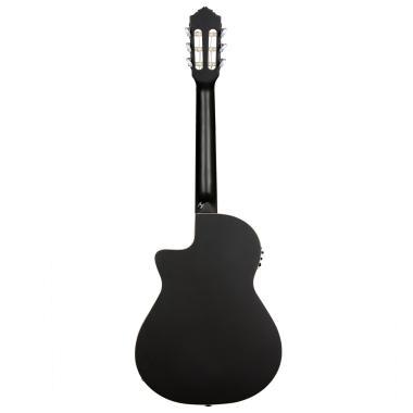 Ortega RCE125SBK-3/4 Family Series 3/4 Nylon 6-húros elektro- klasszikus gitár - Satin Black + Gig Bag