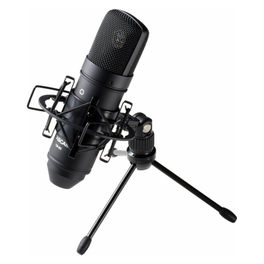 Tascam TM-TM80B Kardioid kondenzátormikrofon - állvány, kábel, shockmount tartozékokkal