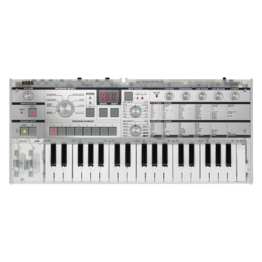 KORG KG-mKORG-CR virtuál-analóg szintetizátor/vokóder, 37 Natural Touch mini billentyű, átlátszó kivitel, tokkal