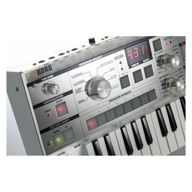 KORG KG-mKORG-CR virtuál-analóg szintetizátor/vokóder, 37 Natural Touch mini billentyű, átlátszó kivitel, tokkal