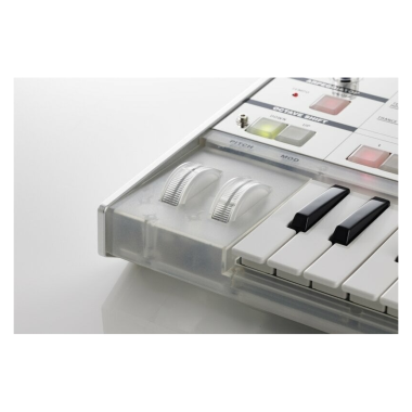 KORG KG-mKORG-CR virtuál-analóg szintetizátor/vokóder, 37 Natural Touch mini billentyű, átlátszó kivitel, tokkal