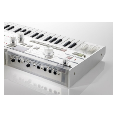 KORG KG-mKORG-CR virtuál-analóg szintetizátor/vokóder, 37 Natural Touch mini billentyű, átlátszó kivitel, tokkal