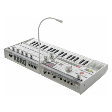 KORG KG-mKORG-CR virtuál-analóg szintetizátor/vokóder, 37 Natural Touch mini billentyű, átlátszó kivitel, tokkal