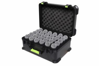 SHURE by Gator SH-MICCASE30 Molded Case W/ Drops For (15) Mics – TSA Latch