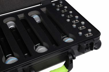 SHURE by Gator SH-MICCASEW06 Molded Case For (6) Wireless Mics – TSA Latch