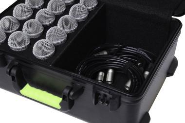 SHURE by Gator SH-MICCASE15 Molded Case W/ Drops For (30) Mics – TSA Latch