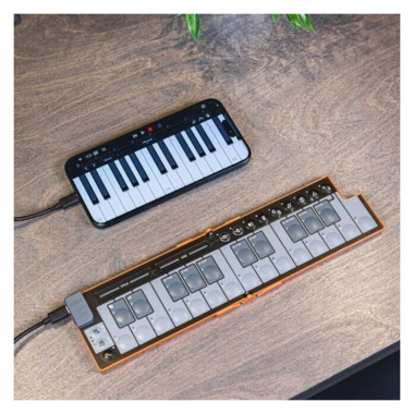 KORG KG-NKEYFDLO 25 billentyűs, USB MIDI-vezérlő, narancs, összehajtható