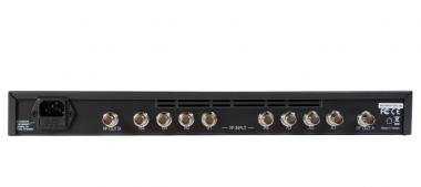 RF Venue RFV-4ZONE-E Diverziti antennajel közösítő. 2x4 be, 2x 1ki, kapcsolható DC, csillapítás, EU