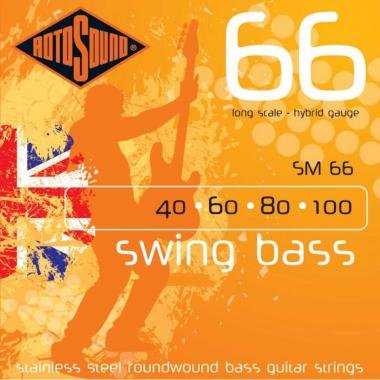 Rotosound SM66 Basszusgitár húrkészlet, rozsdamentes acél, hybrid, 40 60 80 100