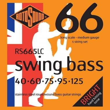 Rotosound RS665LC Basszusgitár húrkészlet, rozsdamentes acél, 5 húr, 40 60 75 95 125
