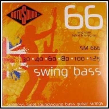 Rotosound SM666 Basszusgitár húrkészlet, rozsdamentes acél, 6 húr, 30 40 60 80 100 125