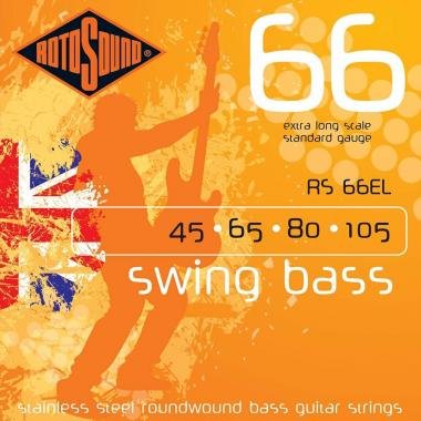 Rotosound RS66EL Basszusgitár húrkészlet, rozsdamentes acél, extra hosszú, 45 65 80 105