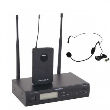 PROEL Vezetelný set, přijímač + vysílač, laditelný: 551-581 MHz