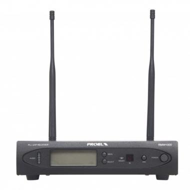 PROEL RMW1000H Vezeték nélküli szett, vevő+zsebadó, hangolható: 551-581 MHz