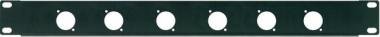 PROEL RK6N Rack panel 6 XLR/SPEAKON hely, fekete, fém