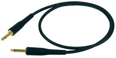 PROEL STAGE100 Hangszerkábel, 5 m, fekete, 2x 6,3 mm S290 mono jack dugó (gumival borított), HPC110