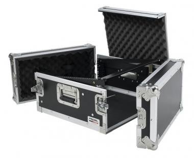 PROEL SA04BLKM Rack doboz combo 4U, felül 10U keverő hely, mé: 450 mm, 19