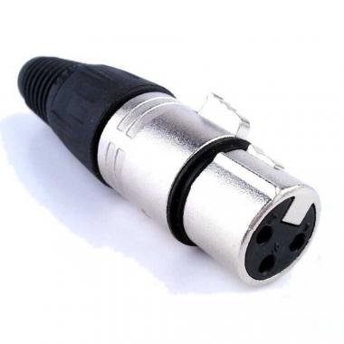 PROEL XLR3FV XLR csatlakozó mama 3P nikkellel bevont alumínium, 3 pólusú (4 db/csomag)